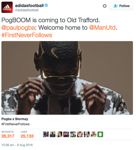 adidas pogba tweet